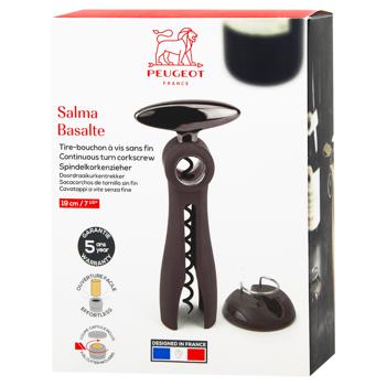 Peugeot Salma Dark Grey Corkscrew with Foil-Cutter 19сm - buy, prices for WINETIME - photo 1