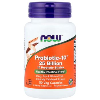 Now Foods Probiotic-10 Probiotic 25 Billion CFU 50 capsules