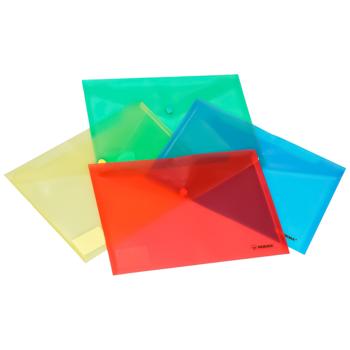 Norma B5 Transparent Folder on Button 160µm in assortment