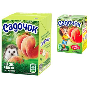 Sadochok Peach-Apple Juice with Pulp 200ml - buy, prices for COSMOS - photo 1