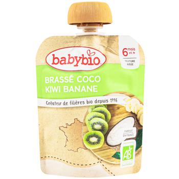 Babybio Organic Coconut Milk Dessert with Banana and Kiwi for Children from 6 Months 85g - buy, prices for Auchan - photo 1