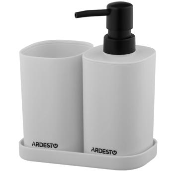 Ardesto Vigor Gray Bathroom Set 380ml - buy, prices for MegaMarket - photo 1