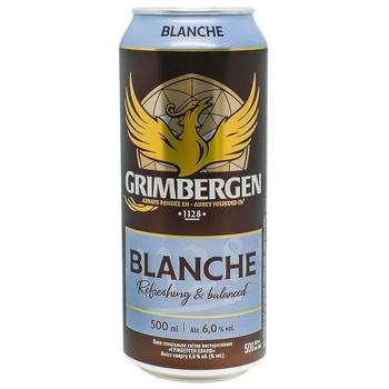 Grimbergen Blanche Light Beer 6% 0.5l - buy, prices for Chudo Market - photo 1