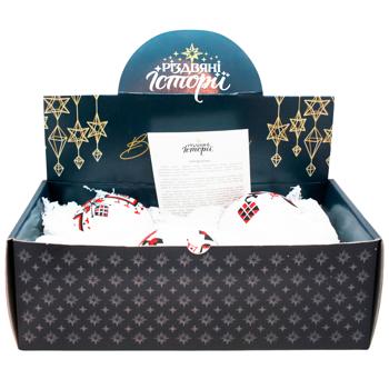 Ялинкові прикраси Набір Запоріжжя 3 кулі Різдвяні Історії 1 шт - купити, ціни на WINETIME - фото 3