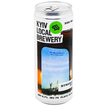 Kyiv Local Brewery Strong 34 DIP Light Unfiltered Beer 6.7% 0.33l