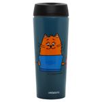 Ardesto Coffee Time Red Cat Blue Thermo Mug 450ml