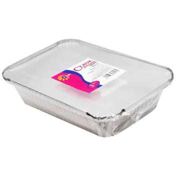 Судок ТСМ фольгированный 3шт 900мл - купить, цены на ULTRAMARKET - фото 1