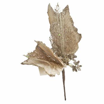 Пуансетія штучна шампань 22 см арт. 9196-250333 И113 - купити, ціни на КОСМОС - фото 2