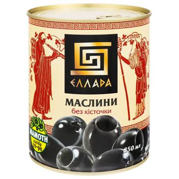 Ellada Pitted Black Olives 850ml - buy, prices for MegaMarket - photo 1