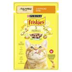 Корм вологий Friskies з куркою для дорослих котів 85г