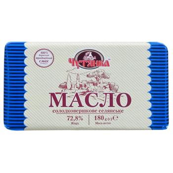 Chutianka Selianske Sweet Cream Butter 72.8% 180g - buy, prices for Chudo Market - photo 1