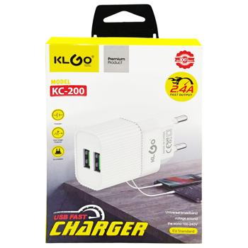Зарядное устройство Klgo KC-200 2,4A 2USB