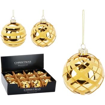 Куля ялинкова Koopman 8см золотстий в асортименті - купити, ціни на NOVUS - фото 1