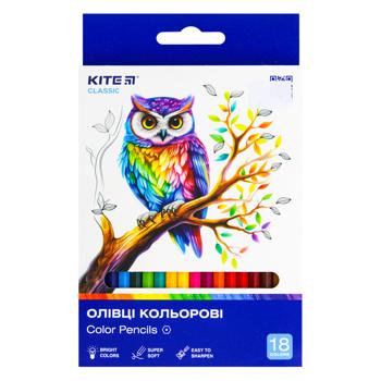 Карандаши Kite Classic цветные 18шт