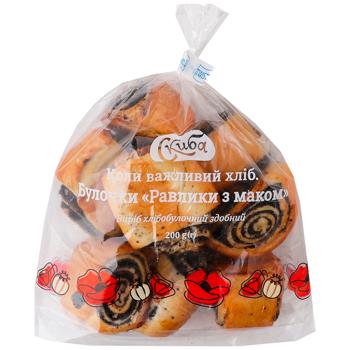 Булочки СКИБА Равлики з маком / 200г - buy, prices for Torba - photo 1