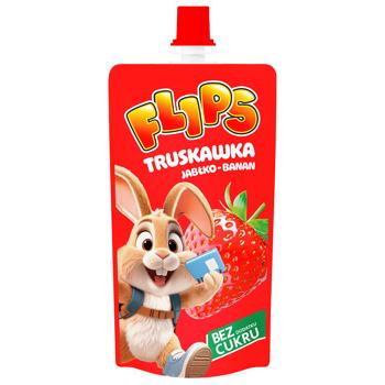 Flips Strawberry-Banana-Apple Puree 100g - buy, prices for COSMOS - photo 1