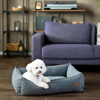Noble Pet Albert Velvet лежак для собак 90х60 см - сірий - купить, цены на MasterZoo - фото 4