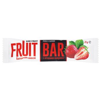 Fruit Bar Glazed Muesli Bar with Strawberries 25g - buy, prices for Chudo Market - photo 1