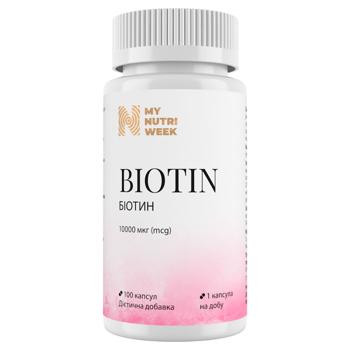 Біотин My Nutri Week 10000мкг 100 капсул - купити, ціни на Біотус - фото 1