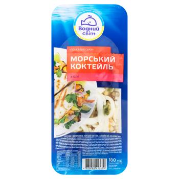 Морской коктейль Водний Світ соленый в масле по-карибски 180г