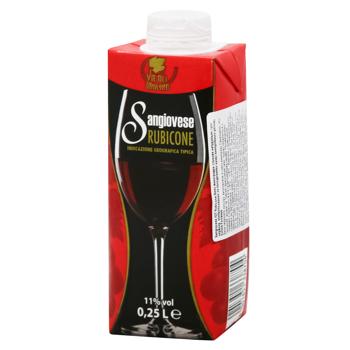 Вино Sangiovese Rubicone червоне сухе 11% 250мл - купити, ціни на NOVUS - фото 1