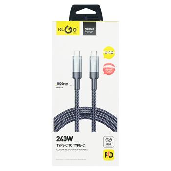 Klgo Data Transfer Cable USB-PD/120W Type-C to Type-C 1m S-10