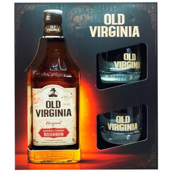 Віскі Old Virginia 40% 0,7л + 2 склянки - купити, ціни на - фото 2
