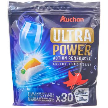 Таблетки для посудомоечной машины Auchan Ultra Power 30шт - купить, цены на Auchan - фото 1