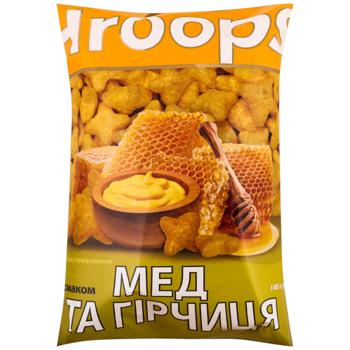 Hroops Corn Snacks with Honey and Mustard Flavor 140g