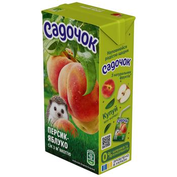 Сік Садочок персик-яблуко 0,5л - купити, ціни на Епіцентр FOOD - фото 1