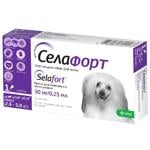 KRKA Selafort Drops on the Withers for Dogs from 2.6 to 5kg Against External and Internal Parasites 1 pipette