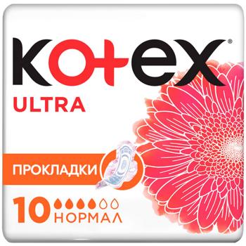 Kotex Ultra Normal Sanitary Pads 10pcs - buy, prices for EKO Market - photo 2