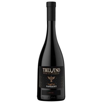 Вино Tbilvino Saperavi червоне сухе 12% 0,75л - купити, ціни на Ідеал - фото 1