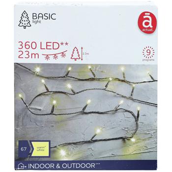 Гирлянда Actuel 360 LED 9 функций желтая 23,335м - купить, цены на Auchan - фото 1