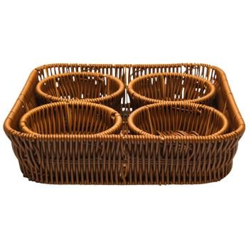 Set Wicker Fruit Bowl 5 items 24*24*4cm - buy, prices for - photo 1