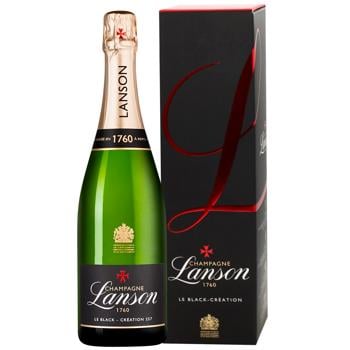 Шампанське Lanson Le Black Label Brut біле брют 12,5% 0,75л