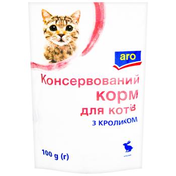 Aro Wet Food with Rabbit for Сats 100g - buy, prices for METRO - photo 1