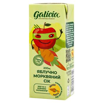 Сік Galicia яблучно-морквяний з м’якоттю 200мл - купити, ціни на Auchan - фото 3