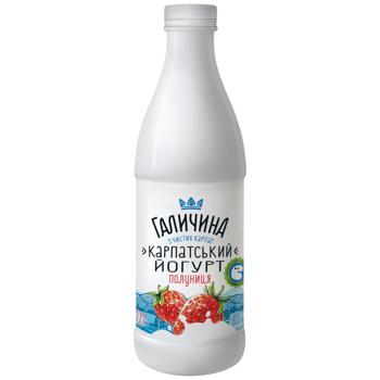 Galychyna Strawberry Flavored Yogurt 2.2% 800g - buy, prices for Ideal - photo 1