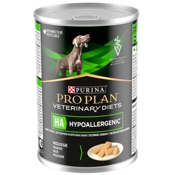 Корм вологий Pro Plan Veterinary Diets HA Hypoallergenic для собак з харчовою алергією 400г - купити, ціни на MasterZoo - фото 1