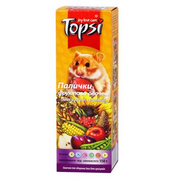 Палочки Topsi Фруктово-овощные для грызунов 100г - купить, цены на Auchan - фото 1