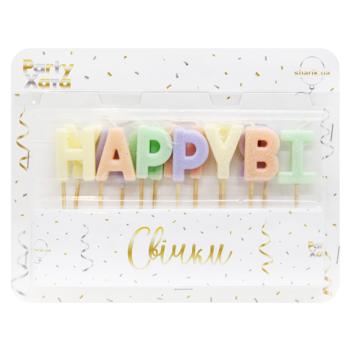 Party Khata Happy Birthday Macaroon Assorted Cake Candles