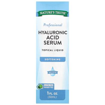 Nature's Truth, Hyaluronic Acid Serum, Unscented, 1 fl oz (30 ml) - купити, ціни на Біотус - фото 2