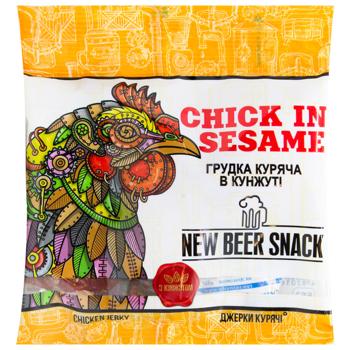 Снек New Beer Snack in Грудка куряча в кунжуті сиров'ялена 50г - купити, ціни на МегаМаркет - фото 1