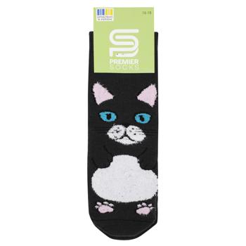 Premier Socks Cat Terry Children's Socks with Fluffy Pattern s.16-18 - buy, prices for NOVUS - photo 1