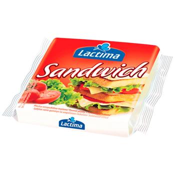 Сыр плавленый Lactima Sandwich нарезанный 100г