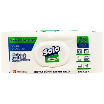 Салфетки влажные для уборки Solo Эвкалипт и Сосна 100шт - купить, цены на Восторг - фото 1