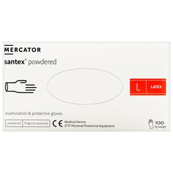 Перчатки смотровые Santex Powdered латексные L 100шт - купить, цены на METRO - фото 3