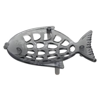 Axentia Fish Transparent Anthracite Plastic Soap Dish 12x2x9cm - buy, prices for MegaMarket - photo 1