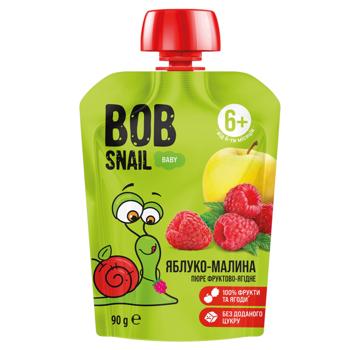 Bob Snail Apple Raspberry Puree 90g - buy, prices for Ideal - photo 1
